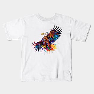 eagle colorfull melted Kids T-Shirt